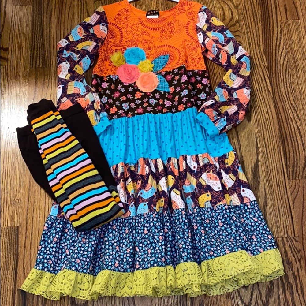 Zaza dress/leggings set, size 7.